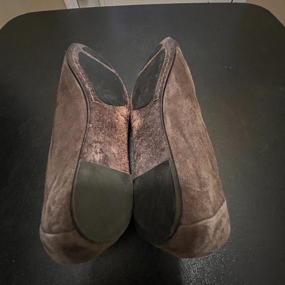 Eileen Fisher size 7 green slipon suede flats shoes - Picture 4 of 11